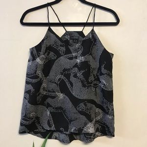 The Limited XS cheetah big cat blouse